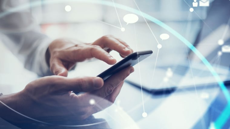 Person using a smartphone
