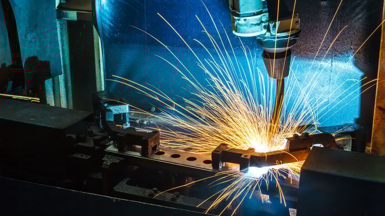 sparks from metal working