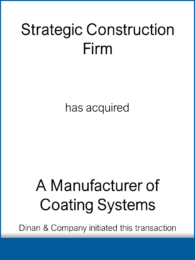 Strategic Construction Firm - Mfg of Coating Systems - 20210526