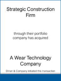 Strategic Construction Firm - Wear Technology Company - 20210323