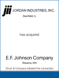 Jordan Industries E.F. Johnson Company Tombstone - 19960101 - DAC