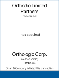 Orthotic Limited Partners Orthologic Corp Tombstone - 19921001 - DAC